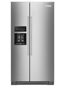 Photo 1 of KitchenAid 24.8-cu ft Side-by-Side Refrigerator with Ice Maker (Stainless Steel with Printshield Finish) ENERGY STAR