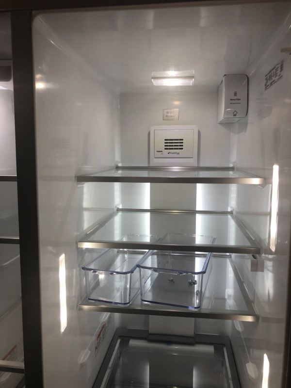 Photo 8 of KitchenAid 24.8-cu ft Side-by-Side Refrigerator with Ice Maker (Stainless Steel with Printshield Finish) ENERGY STAR