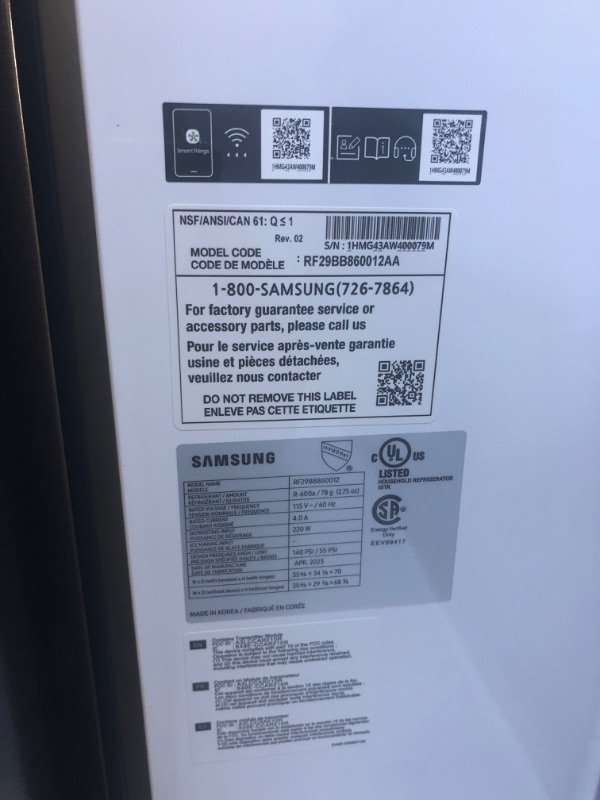 Photo 9 of Samsung Bespoke 36 Inch Wide 29 Cu. Ft. Energy Star Certified 4-Door French Door Refrigerator with Beverage Center