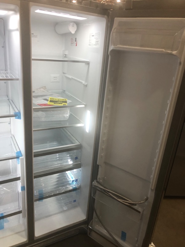 Photo 7 of Frigidaire 25.6-cu ft Side-by-Side Refrigerator with Ice Maker (Fingerprint Resistant Stainless Steel) ENERGY STAR