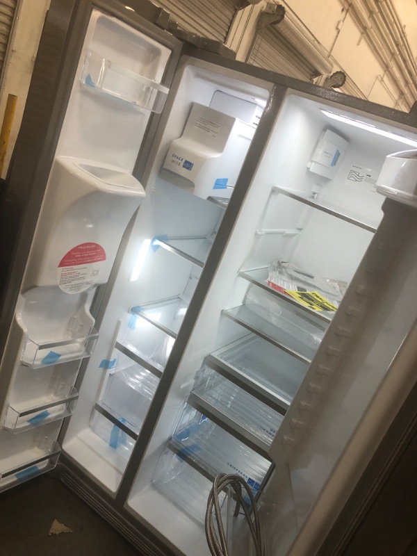 Photo 5 of Frigidaire 25.6-cu ft Side-by-Side Refrigerator with Ice Maker (Fingerprint Resistant Stainless Steel) ENERGY STAR