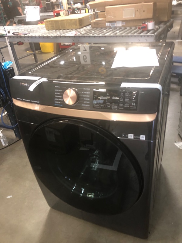 Photo 10 of 7.5 cu. ft. Smart Electric Dryer with Steam Sanitize+ and Sensor Dry in Brushed Black***DOES NOT INCLUDE POWER CORD  *** 