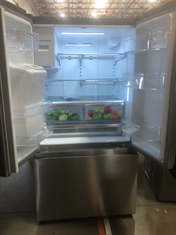 Photo 1 of Hisense 25.4-cu ft French Door Refrigerator with Dual Ice Maker (Fingerprint Resistant Stainless Steel) ENERGY STAR