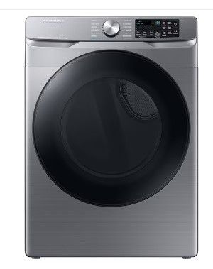 Photo 1 of Samsung 7.5-cu ft Stackable Steam Cycle Smart Electric Dryer (Platinum)***DOES NOT INCLUDE POWER CORD****