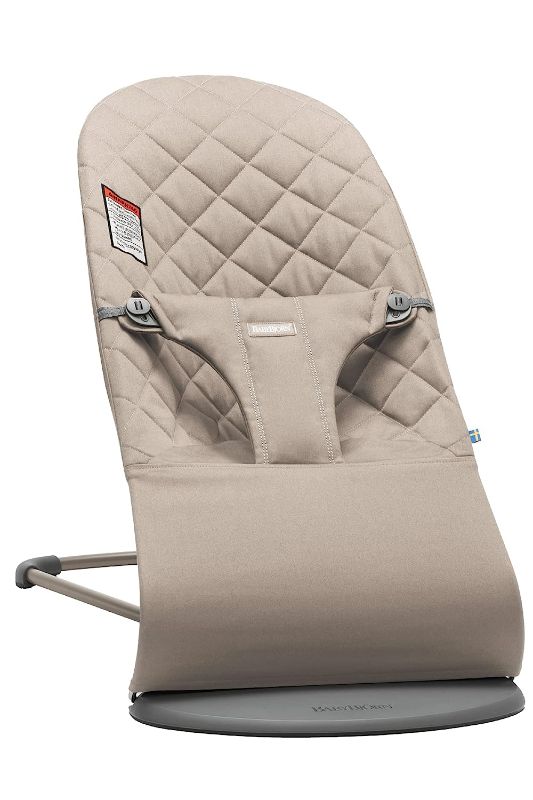 Photo 1 of BabyBjörn Bouncer Bliss, Sand Gray, Cotton (006017US)
