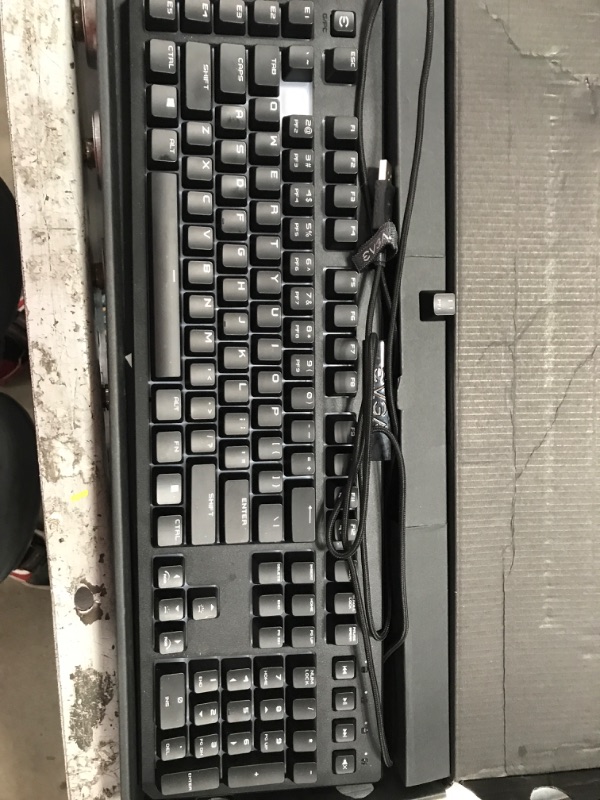 Photo 2 of EVGA Z12 RGB Gaming Keyboard, RGB Backlit LED, 5 Programmable Macro Keys, Dedicated Media Keys, Water Resistant, 834-W0-12US-KR, Black
