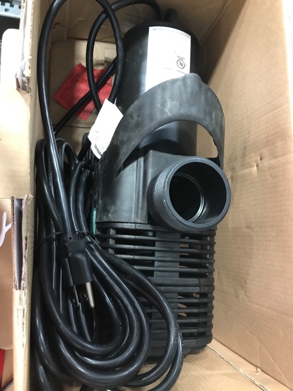 Photo 2 of ***POWERS ON*** ***SEE NOTES*** Little Giant F30-4000 115-Volt, 4060 GPH Wet Rotor Pump with 20-Ft. Cord for ponds up to 4000 Gallons, Black, 566726 4000 GPH