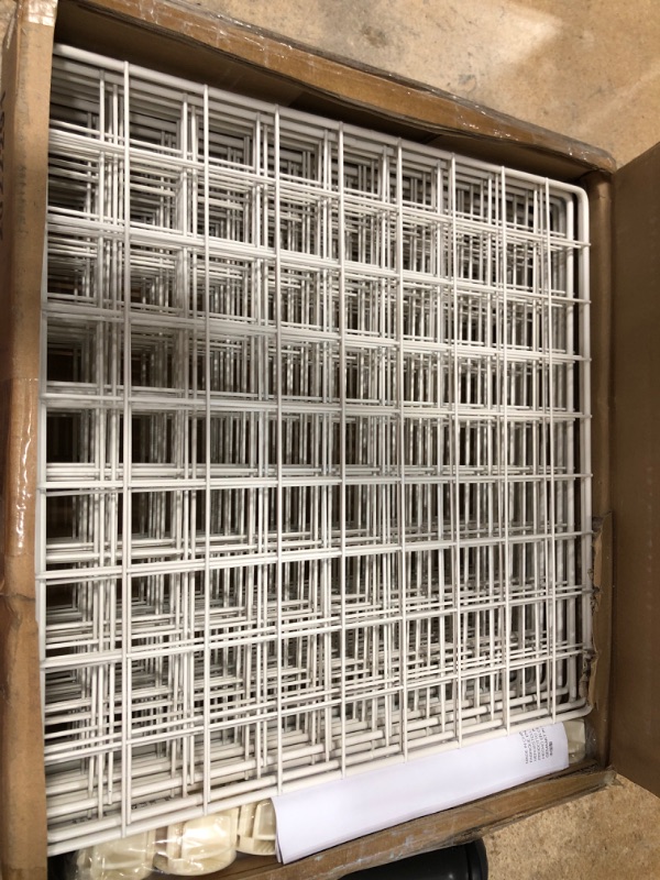 Photo 2 of Amazon Basics 6-Cube Wire Grid Storage Shelves, 14" x 14" Stackable Cubes, White 6 Cube White