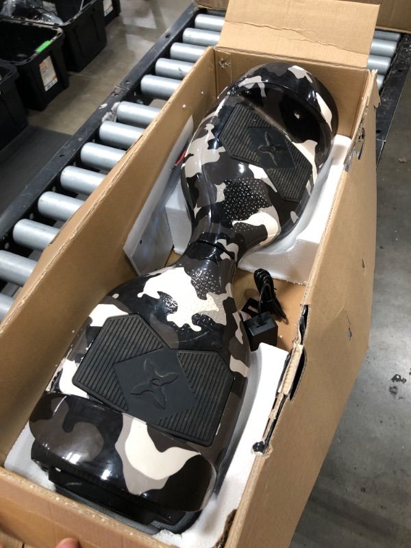 View 4 of **PARTS ONLY**DAMAGED**
Hover-1 Helix Electric Hoverboard | 7MPH Top Speed, 4 Mile Range, 6HR Full-Charge, Built-in Bluetooth Speaker, Rider Modes: Beginner to Expert Hoverboard Camo