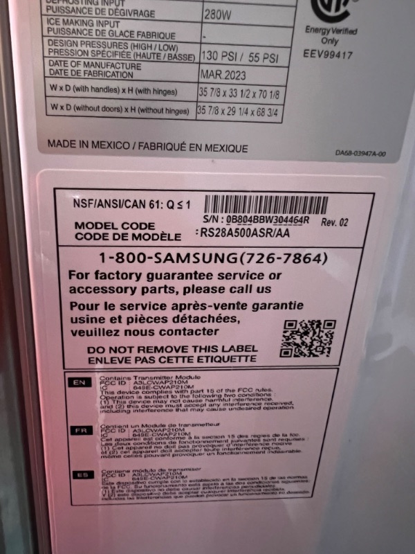 Photo 12 of Samsung 28-cu ft Smart Side-by-Side Refrigerator with Ice Maker (Fingerprint Resistant Stainless Steel)