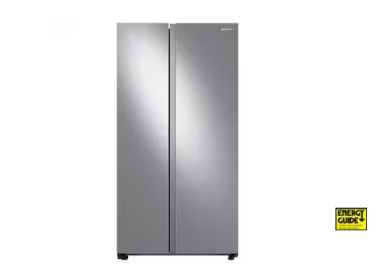 Photo 1 of Samsung 28-cu ft Smart Side-by-Side Refrigerator with Ice Maker (Fingerprint Resistant Stainless Steel)