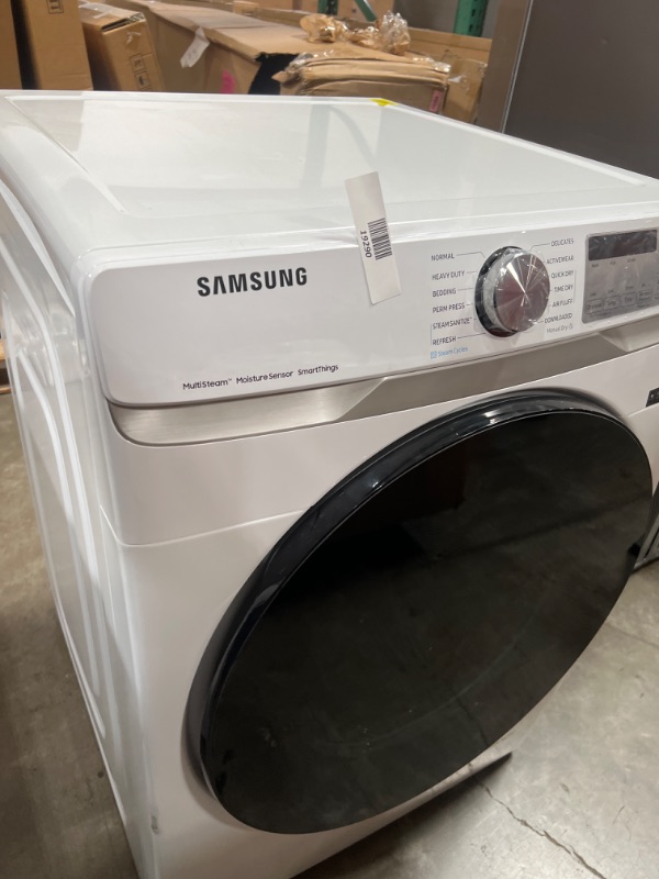 Photo 10 of Samsung 7.5-cu ft Stackable Steam Cycle Smart Electric Dryer (White)