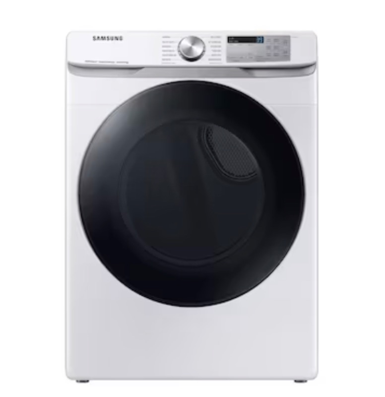 Photo 1 of Samsung 7.5-cu ft Stackable Steam Cycle Smart Electric Dryer (White)