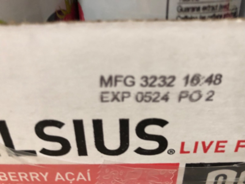 Photo 2 of **EXPIRES 05/2024** CELSIUS Raspberry Acai Green Tea, Functional Essential Energy Drink 12 Fl Oz (Pack of 12) Packaging may vary
