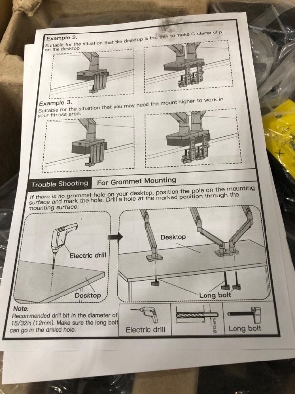 Photo 2 of HUANUO Single Monitor Mount, Articulating Gas Spring Monitor Arm, Adjustable Monitor Stand, Vesa Mount with Clamp and Grommet Base - Fits 13 to 30 Inch LCD Computer Monitors 4.4 to 14.3lbs