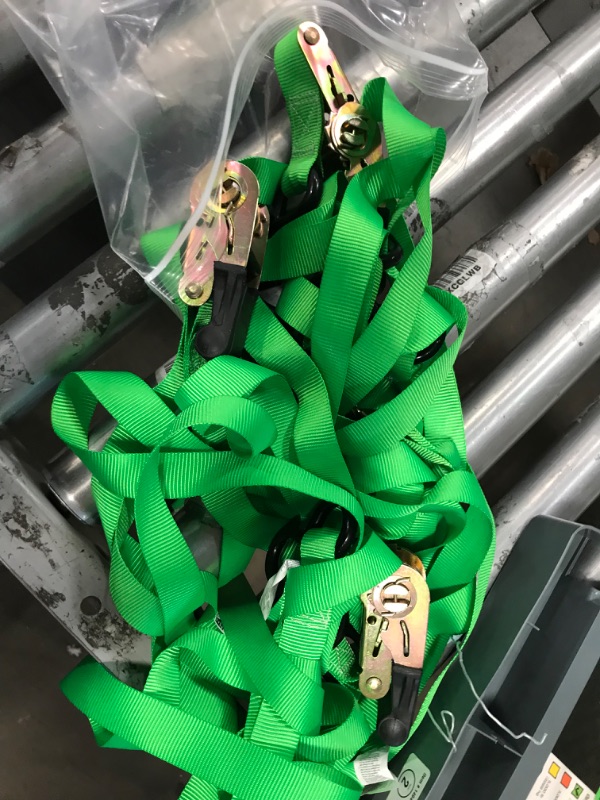 Photo 1 of SMARTSTRAPS 155 4-Pack Straps-10ft GRN Padded Ratchet 4pk (Bulk) 1,500lb 10' 1500 lb 4 Pack