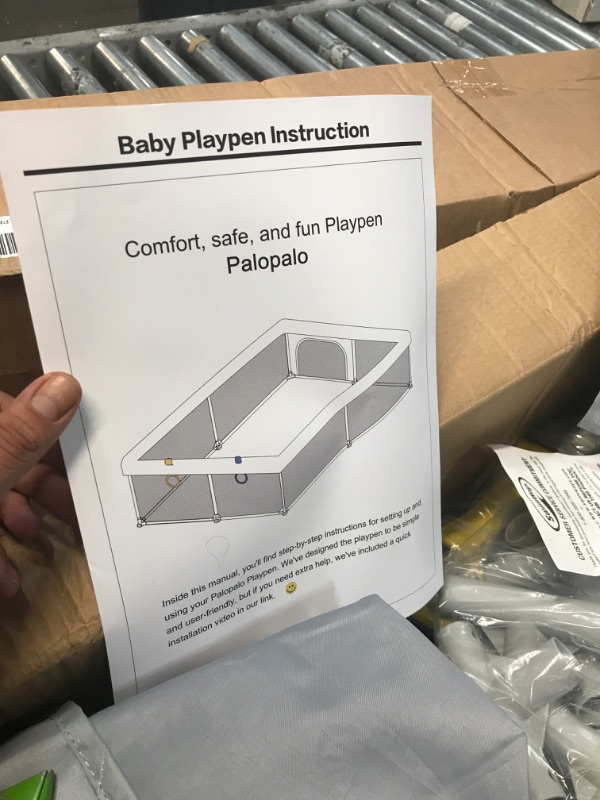 Photo 3 of Baby Playpen 71" X 59" , PALOPALO Extra Large Baby Playard, Playpens for Babies and Toddlers, Sturdy Safety Play Yard with One-Piece Cushioned, Non-Toxic, See-Through, Ideal for a Safe Playdate… 71*59"