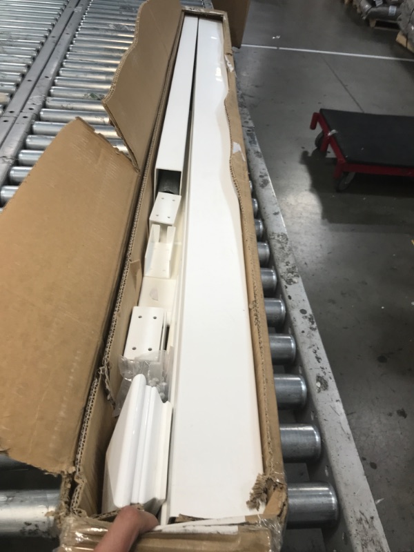 Photo 1 of 3.5 ft. H x 6 ft. W Permanent All American Vinyl Picket Fence Panel Kit with No-Dig Anchor and Cap
