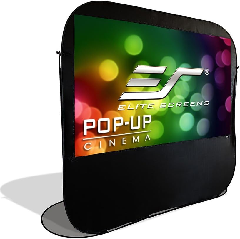 Photo 1 of Elite Screens Pop-up Cinema 84-inch 16:9 Portable Outdoor Fast Folding Projector Screen Self Standing Ultra-Light Weight Movie Quick Collapsible Carrying Bag, US Based Company 2-Year Warranty -POP84H 16:9, 84-inch