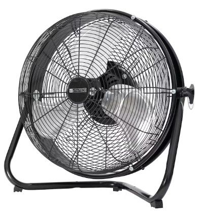 Photo 1 of *NONFUNCTIONAL// PARTS ONLY** Utilitech 18-in 3-Speed Indoor Black Oscillating Floor Fan
