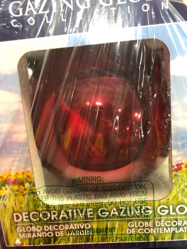 Photo 2 of Alpine Corporation 12 Glass Gazing Globe Red