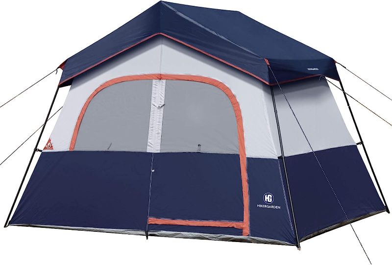 Photo 1 of *USED* HIKERGARDEN 2021 Upgraded Camping Tent - 6/10 Person Tent for Camping Waterproof, Family Tent, Windproof Fabric, Easy Setup with Large Mesh for Ventilation, Double Layer and Divided Curtain
