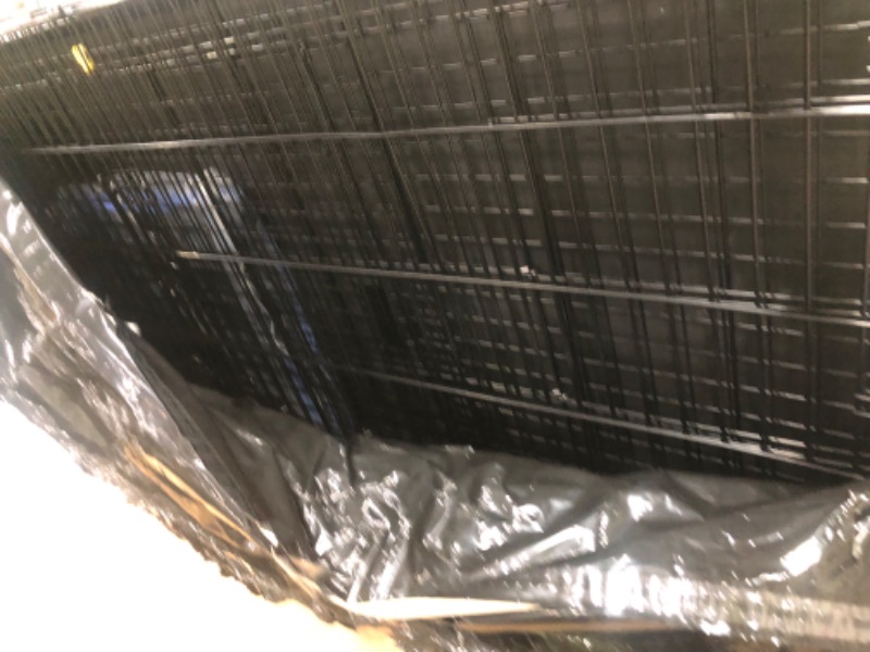 Photo 2 of *SIMILAR TO STOCK PHOTO* Foldable Metal Wire Dog Crate with Tray, Single Door, 48 Inches, Black
