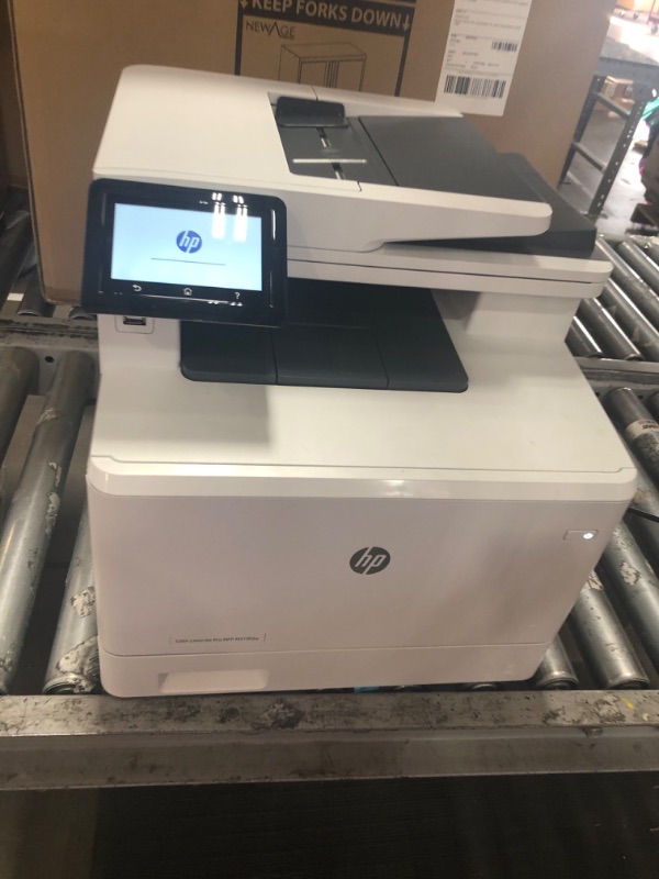 Photo 2 of HP Color Laserjet Pro Multifunction M479fdw Wireless Laser Printer, White - Print Scan Copy Fax - 28 ppm, 600x600 dpi, 50-Sheet ADF, Auto Duplex Printing, Ethernet, Cbmou Printer?Cable