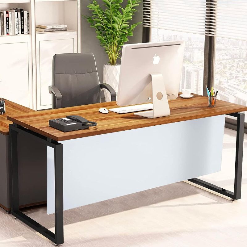 Photo 1 of OBEX Acrylic Desk And Table Mounted Modesty Panel, Acrylic Privacy Panel, 12"x60", Frosted
