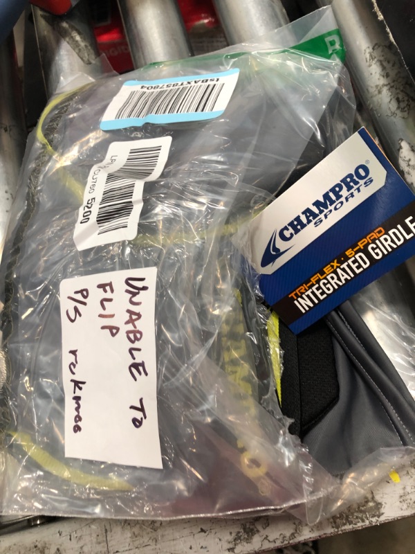Photo 1 of CHAMPRO Tri-Flex 5-Pad Integrated Youth Football Girdle with Built-in Pads Black, Charcoal Inset Medium