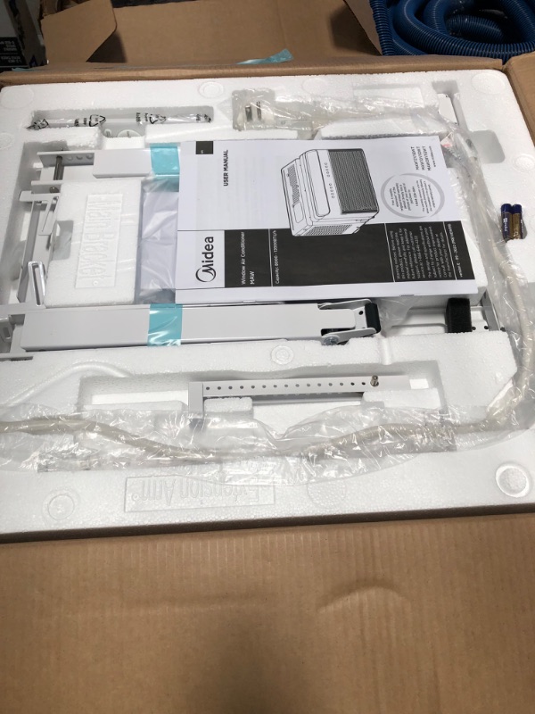 Photo 1 of Midea 10,000 BTU U-Shaped Smart Inverter Window Air Conditioner–Cools up to 450 Sq. Ft., Ultra Quiet with Open Window Flexibility, Works with Alexa/Google Assistant, 35% Energy Savings, Remote Control 10000 BTU AC