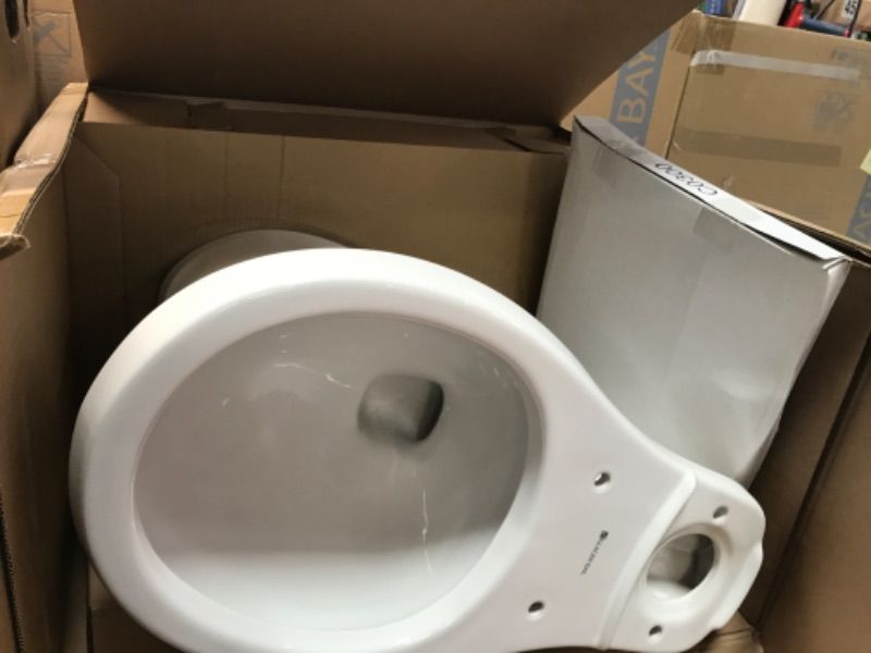 Photo 2 of 2-piece 1.1 GPF/1.6 GPF Dual Flush Round Toilet in White