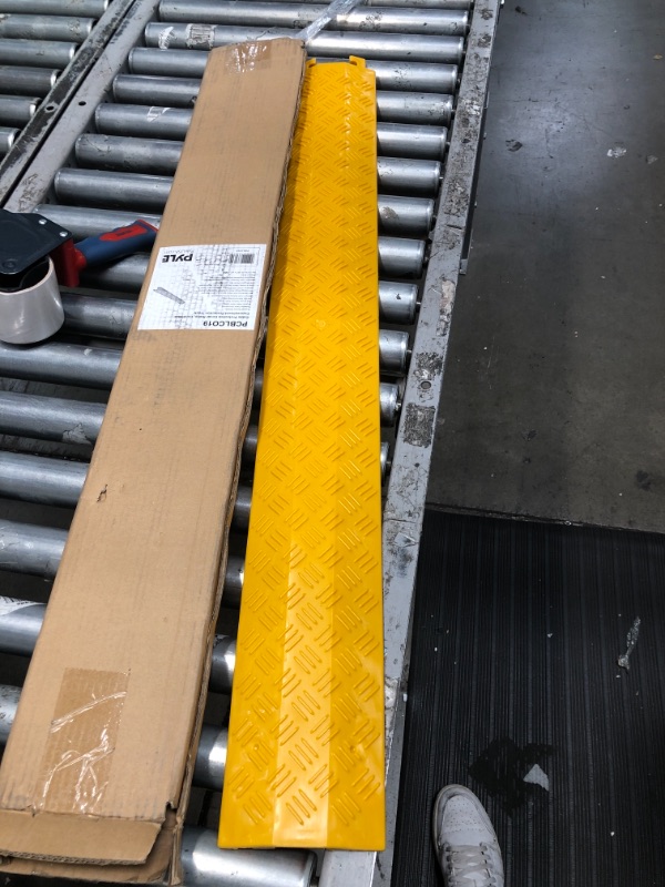 Photo 2 of durable cable ramp protective cover - 2,000 lbs max heavy duty drop over hose & cable track protector, safe in high walking traffic areas - cable concealer for outdoor & indoor use