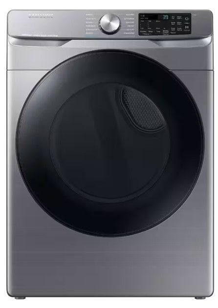 Photo 1 of **RATTLING SOUND** WHEN USED
SAMSUNG 7.5 cu. ft. Smart Electric Dryer with Steam Sanitize+ in Platinum