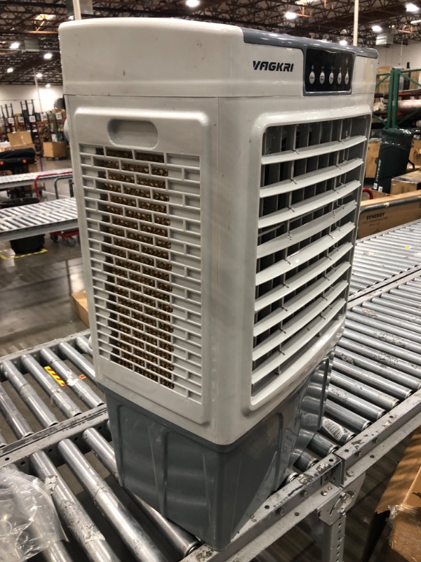 Photo 4 of **MINOR WEAR & TEAR**Evaporative Cooler, VAGKRI 3000CFM Evaporative Air Cooler, 120°Oscillation Swamp Cooler with Remote Control, 24H Timer, 3 Wind Speeds for Outdoor Indoor Use,12Gallon