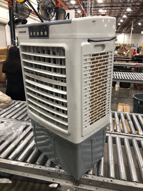 Photo 3 of **MINOR WEAR & TEAR**Evaporative Cooler, VAGKRI 3000CFM Evaporative Air Cooler, 120°Oscillation Swamp Cooler with Remote Control, 24H Timer, 3 Wind Speeds for Outdoor Indoor Use,12Gallon