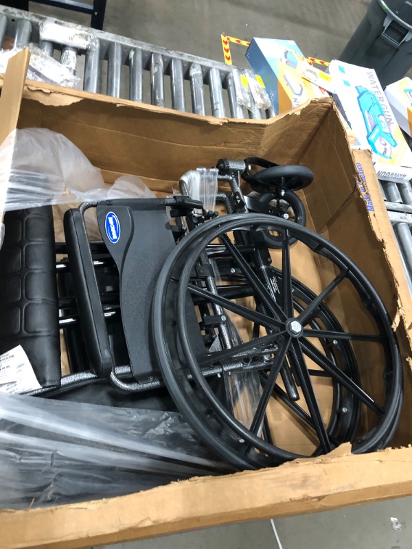 Photo 2 of **MINOR WEAR & TEAR**Invacare - TRSX58FBP / T93HCP Tracer SX5 Wheelchair, With Desk Length Arms and T93HCP Hemi Footrests with Heel Loops, 18" Seat Width, 1193458