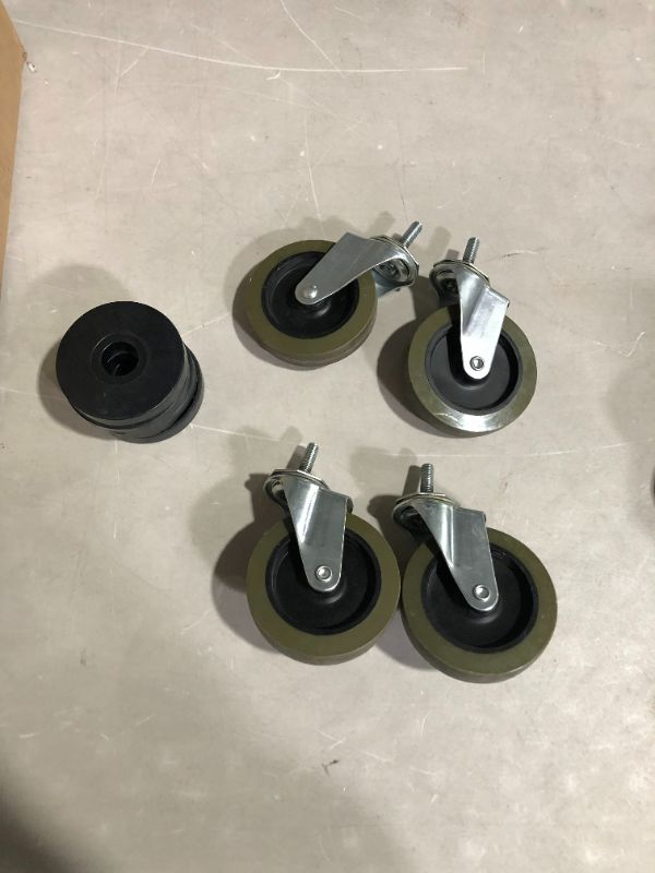 Photo 5 of 4 in. Industrial Casters with Bumper (4-Pack)