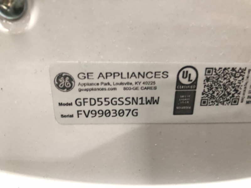 Photo 6 of *READ NOTES* GE 7.8-cu ft Stackable Smart Electric Dryer (White) ENERGY STAR