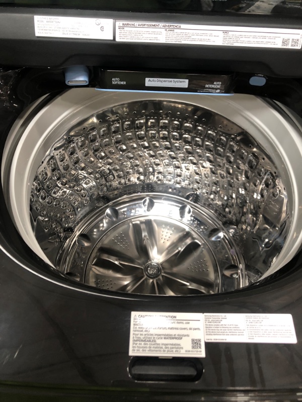 Photo 5 of *USED LIKE NEW* 5.5 cu. ft. Smart High-Efficiency Top Load Washer with Impeller and Auto Dispense System in Brushed Black, ENERGY STAR
