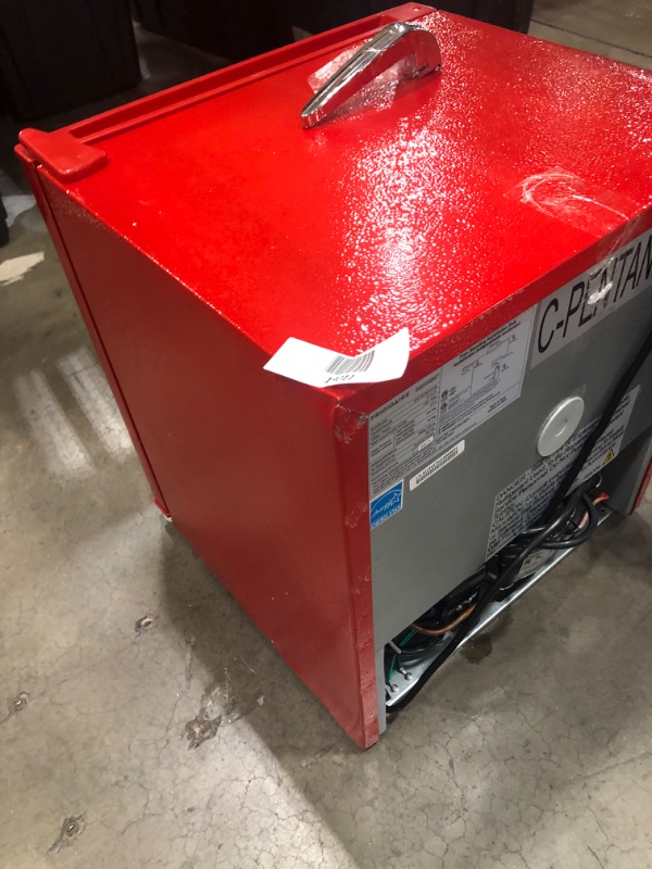 Photo 3 of *DOES NOT TURN ON PARTS ONLY* Frididaire 1.6 cu. ft. Mini Fridge in Red
