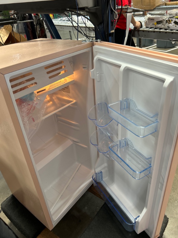 Photo 3 of ***MISSING HANDLE***FRIGIDAIRE EFR376 Retro Bar Fridge Refrigerator with Side Bottle Opener, 3.2 cu. Ft, Pink/Coral
