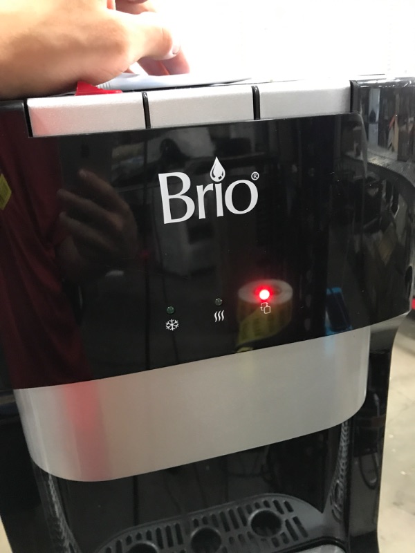 Photo 2 of Brio CLBL420V2 Bottom Loading Water Cooler Dispenser for 3 & 5 Gallon Bottles - 3 Temperatures with Hot, Room & Cold Spouts, Child Safety Lock, LED Display with Empty Bottle Alert, Stainless Steel
