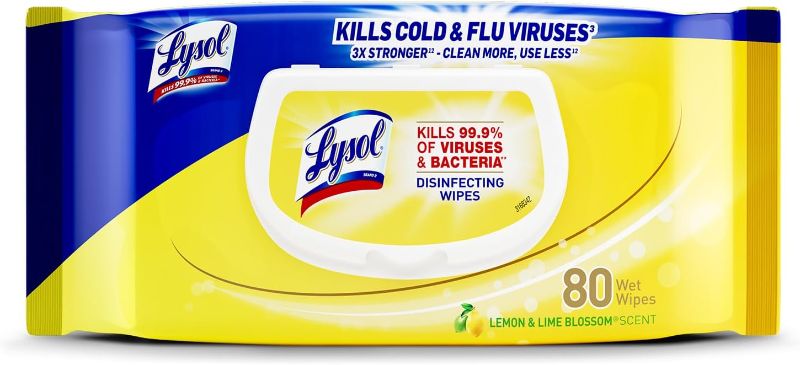 Photo 1 of *BOX OF 6 PACKS* Lysol® Disinfecting Wipes - Lemon Scent, 80 ct
