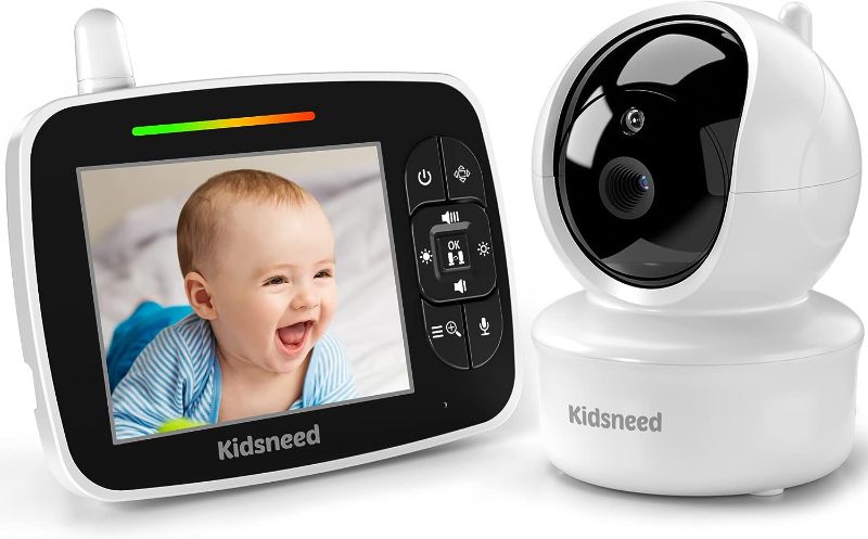 Photo 1 of *TESTED* Kidsneed Baby Monitor - 3.5 Inch Video Baby Monitor with Remote Control Pan& Tilt &Zoom Camera, Two-Way Audio, Night Vision, Temperature Monitoring, Lullabies, 960ft Long Range
