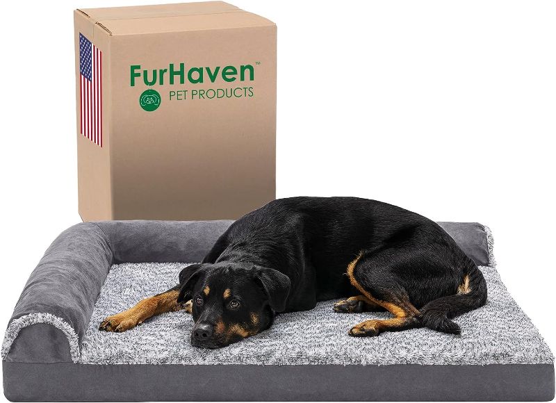 Photo 1 of **INSERT ONLY*** Furhaven Orthopedic Dog Bed for Large Dogs w/ Removable Bolsters & Washable Cover, For Dogs Up to 95 lbs - 
