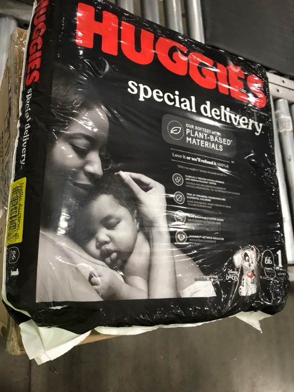 Photo 1 of 66 count Huggies Special Delivery Hypoallergenic Baby Diapers Size 1 