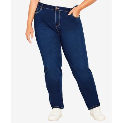 Photo 1 of 18av Avenue Plus Size Butter Denim Straight Jeans - Dark Wash
