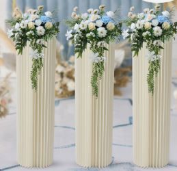 Photo 1 of nuptio wedding centerpiece cardboard vases  cylinder centerpiece stand 10pcs 23.6inch