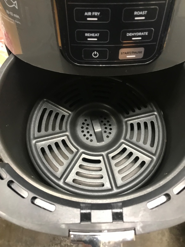 Photo 6 of Ninja AF150AMZ Air Fryer XL, 5.5 Qt. Capacity that can Air Fry, Air Roast, Bake, Reheat & Dehydrate, with Dishwasher Safe, Nonstick Basket & Crisper Plate and a Chef-Inspired Recipe Guide, Grey